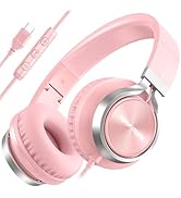 INFURTURE USB C Headphones Wired with Mic &amp; Volume Control, Noise Isolating Over-Ear Headphones, ...
