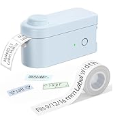 MakeID Label Maker Machine with Tape - Compatible with 9/12/16mm Waterproof Tape, Portable &amp; Rech...