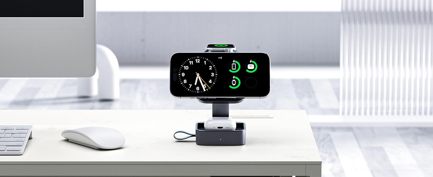 foldable 3 in 1 wireless charging station