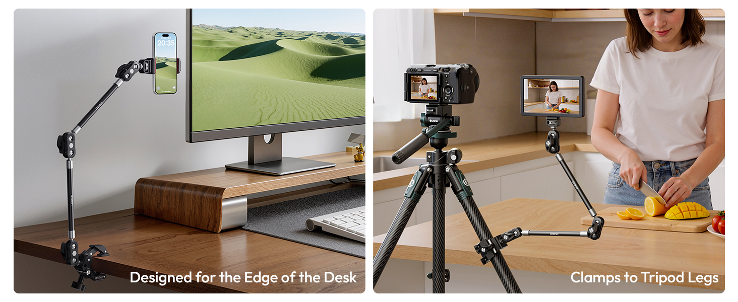 ULANZI Super Clamp Camera Clamp Mount with 2 Section Kit