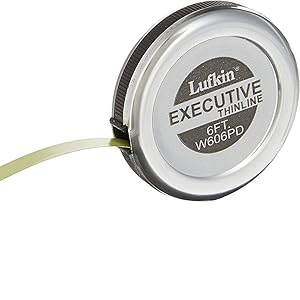 Crescent Lufkin 1/4" x 6' Executive Diameter Yellow Clad A19 Blade Pocket Tape Measure - W606PD