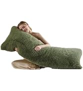 20x54 inch Luxury Fluffy Body Pillow Cover(No Filling),Shaggy Furry Body Pillowcase with Zipper,S...