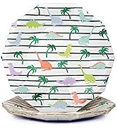 Coterie Dinosaur Paper Plates (Set of 10 small plates) - Dino plates for Kids Birthday, Dino Part...