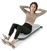 SPORFIT Compact Sit Up Bench, Multi-Functional Flat Bench for Abdominal Muscles Core Strength Tra...
