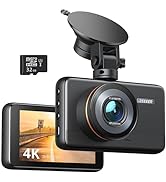 iZEEKER Dash Cam 4K, 2160P/1080P Dash Camera for Cars, WDR Night Vision Car Camera with Emergency...