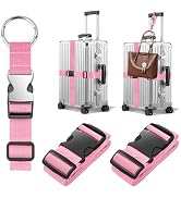 BILIONE 2Pcs Luggage Straps for Suitcases with Add A Bag Strap, 75