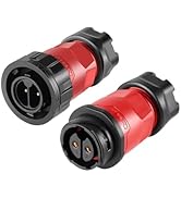 2 Pin IP68 Waterproof Mating Connector Set, M20 Quick-Lock Aviation Male Female Plug for Industri...