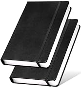 bibiage Lined A5 Journal Notebook 2 Pack, 320 Pages, Medium 5.5 in x 8.5 in - 100 GSM Thick Paper...