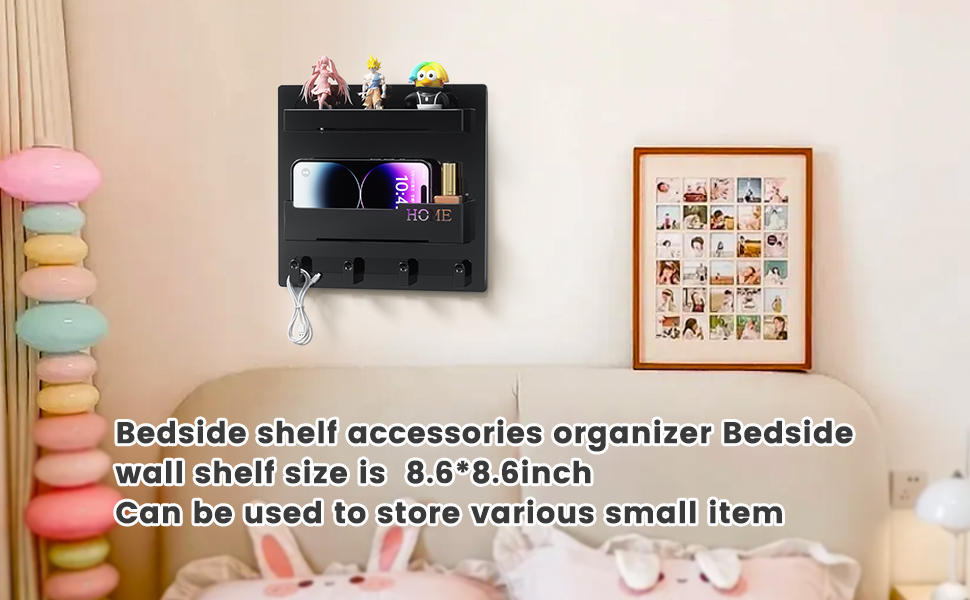 Floating Shelves for Bedside Black