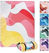 Whale Flotilla Extra Large Outdoor Picnic Blanket (60”x80”), Foldable Waterproof Sand Beach Mat C...