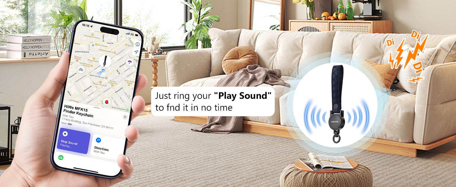 Anti-Lost Keychain works with Find My