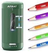 AFMAT Electric Pencil Sharpener, 5 Nibs, Auto in &amp; Out, Fully Automatic Pencil Sharpener for Clas...