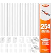 Delamu 254in Cord Hider, One-Wire Cable Hider, Cable Covers for Cords on Wall, Easy-to-Install Ca...