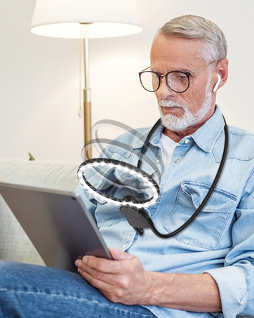 Hands-Free Magnifying Glass with Light