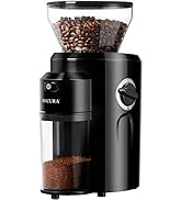 Secura Conical Burr Coffee Grinder, Electric Coffee Grinder with 18 Grind Settings, Adjustable Bu...