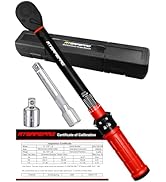 ATsafepro 1/2 Inch Drive Click Torque Wrench, 10-170 ft.lb/13.60-230.5Nm, ±3% High Precision, Dua...