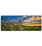 Cactus Mouse Pad, Arizona Desert Landscape Desk Pad Soft Smooth Surface and 3mm Anti-Slip Rubber ...