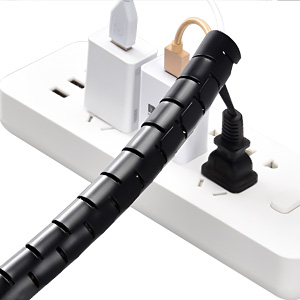 black cable organizer for power strips 