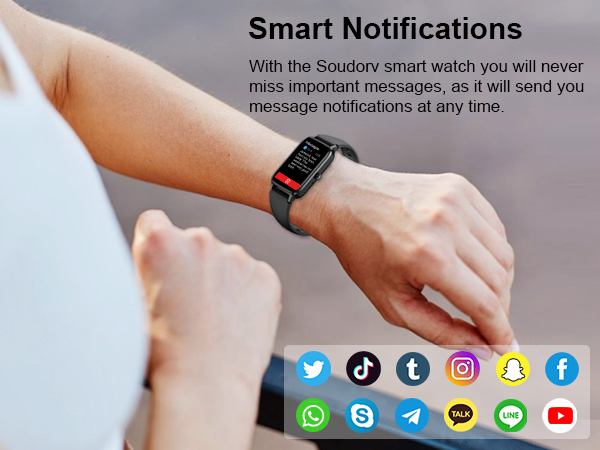 smart watches with the souvenir watch you will miss important messages, as it will see message notifications at any time.