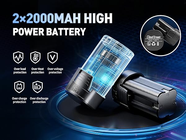 2x2000MAH HIGH POWER BATTERY