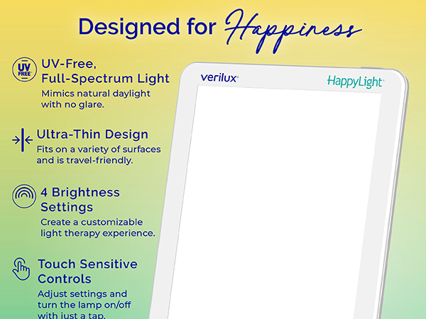 uv-free light, one touch light therapy lamp, simple light therapy lamp, easy light therapy lamp