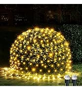 WBao Christmas Net Lights 200LED F8 Big Bulbs, 8.4ft x 5.2ft Christmas Bushes Lights with 8 Modes...