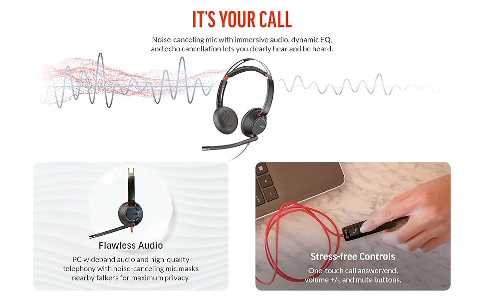 blackwire 5220; noise cancceling headset; over the head headset