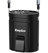 EasyAcc Clip On Fan Rechargeable, 4-Speed 13000RPM Strong Airflow Portable Waist Fan, Hands-Free ...