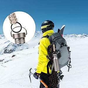 Paracord keychain with carabiner application