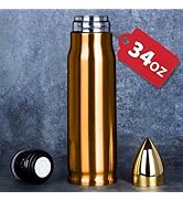 Funslive Gifts for Mens Funny - 34 oz Copper Bullet Tumblers Cup - Fishing Hunting Camping Valent...