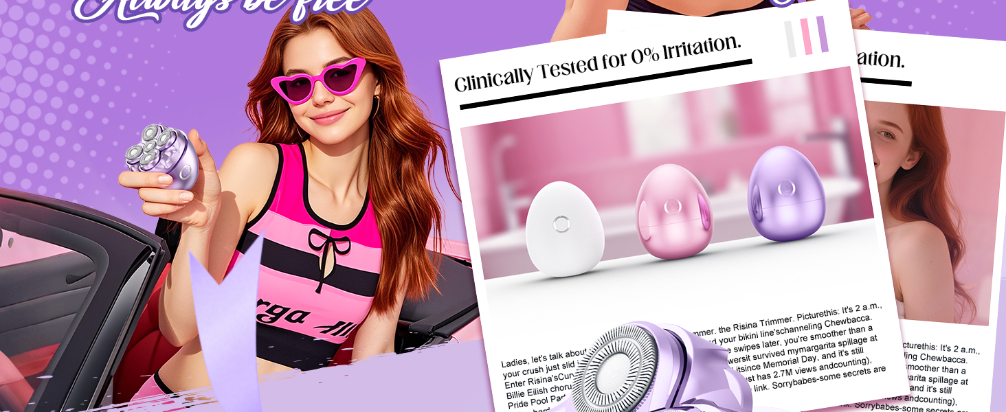 cute magnetic electric razor for women