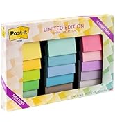 Post-it Super Sticky Notes, Limited Edition Color Collection, 3x3 in, 15 Pads/Pack, 45 Sheets/Pad