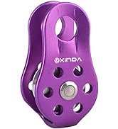 TRIWONDER 20kN Climbing Pulley Rescue Pulley Single Sheave Aluminum Fixed Eye Rock Rope Pulley (P...