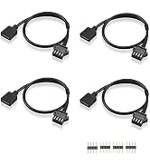 GINTOOYUN 4 Pin RGB Extension Cable 12v 4 PIN to SM 4Pin Female ARGB Connector Adapter Cable for ...