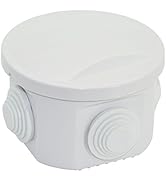 LeMotech ABS Plastic Dustproof Waterproof Junction Box Universal Electrical Project Enclosure Whi...