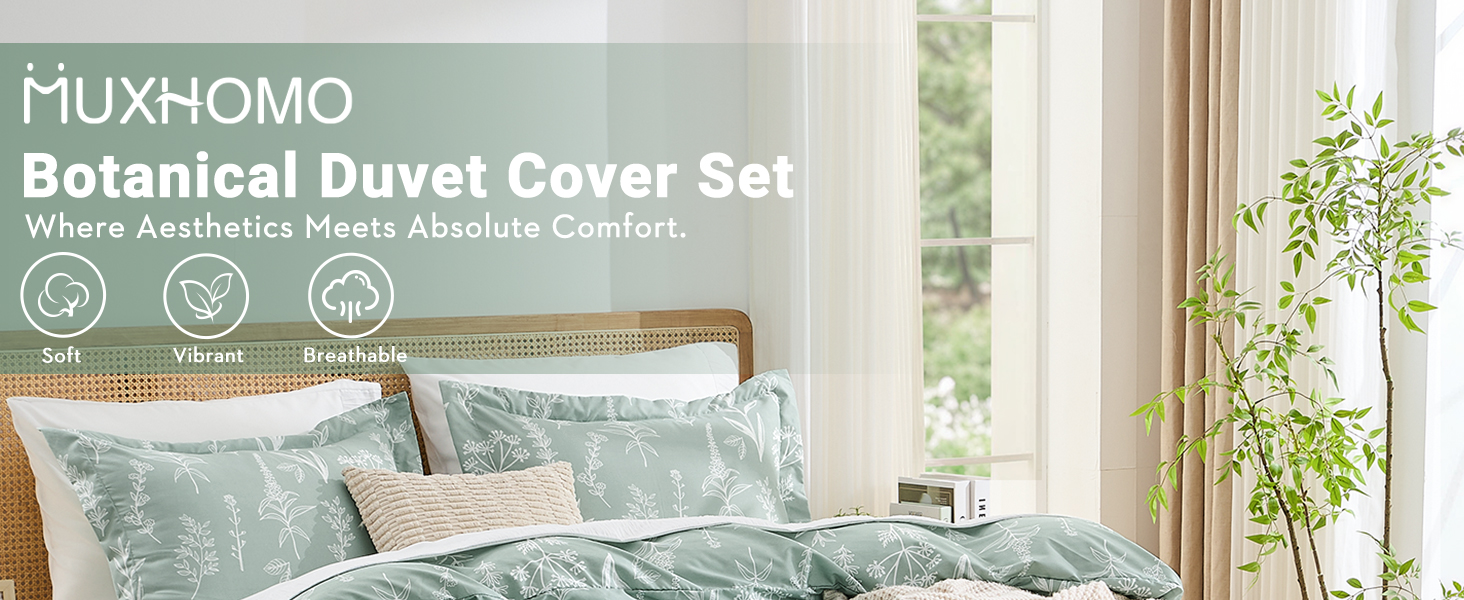 botanical duvet cover set