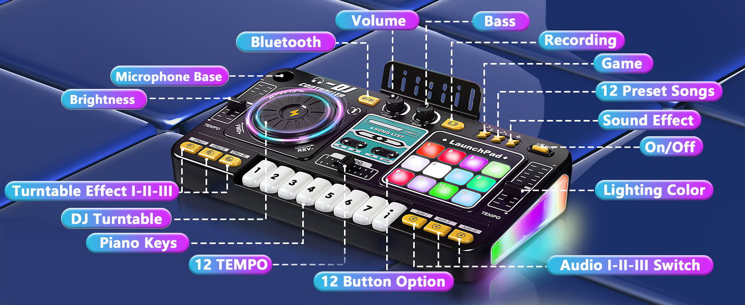 kids dj mixer set