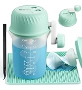 Resiners Resin Mixer, Hand-Crank Epoxy Mixer Paddle Silicone Mat Mixing Cup Kit, 3 Speeds Adjusta...