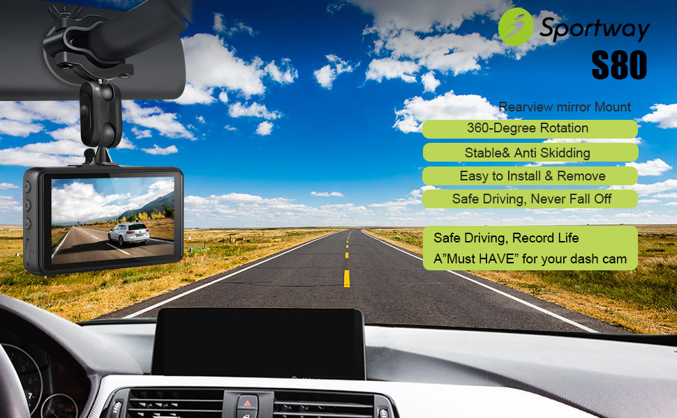 Sportway S80 dash cam mount holder