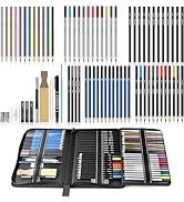 TenSine Art Supplies Drawing Kit, 74PCS Drawing Pencils for Sketching - Include Colored, Graphite...