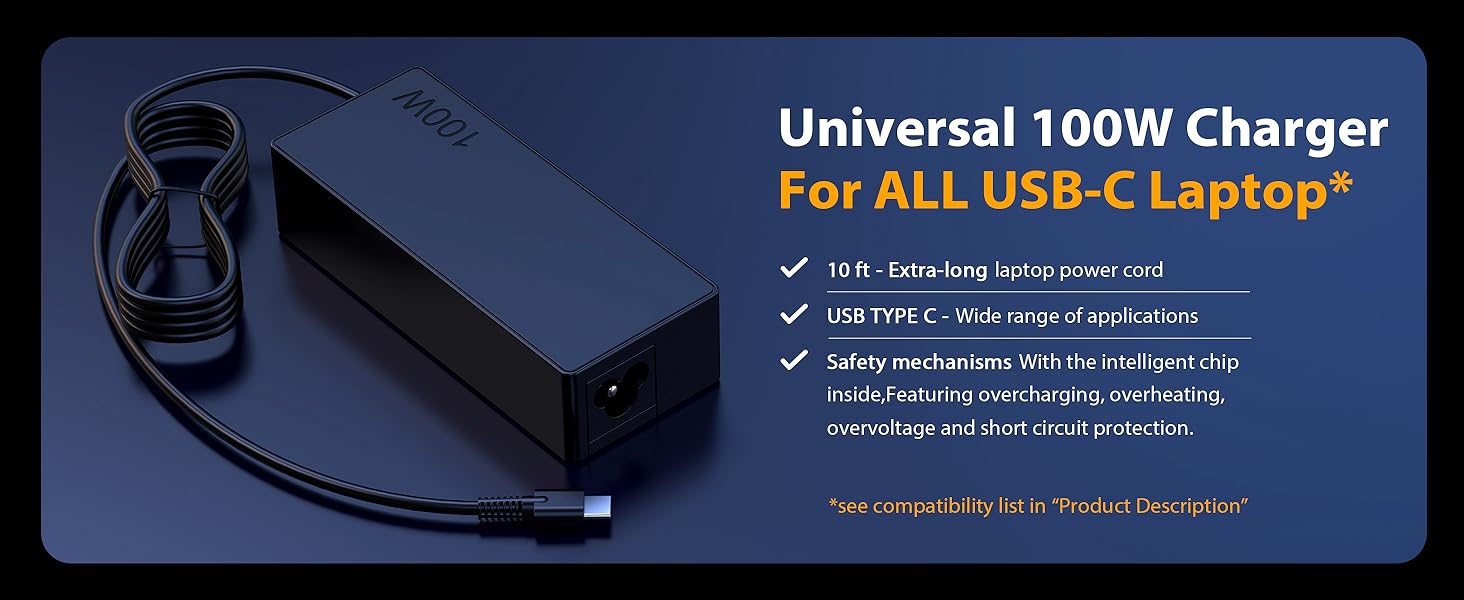 100w usb c laptop charger