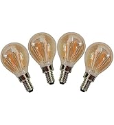 CTKcom G45 E12 Amber Antique LED Edison Bulbs, Vintage Antique Dimmable led Bulb 2 Watt 120V 2200...