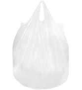 Waikas 2.6 Gallon Trash Bag with Handles, Unscented Clear Garbage Bags, 0.9Mil Thickness, 3g/pcs,...