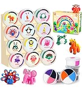 Air Dry Clay Kit for Kids, 12 Animals Modeling Clay with Tutorial Cards &amp; Video, 8 Sculpting Tool...