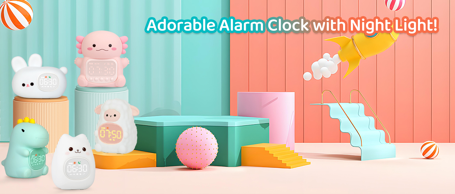 alarm clock with night lights