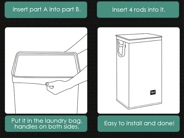 WTREE 100L Laundry Hamper with Lid