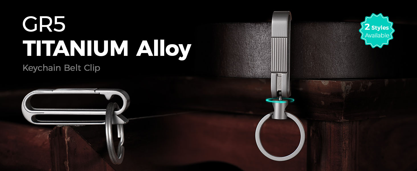 GR5 TITANIUM Alloy Keychain Belt Clip