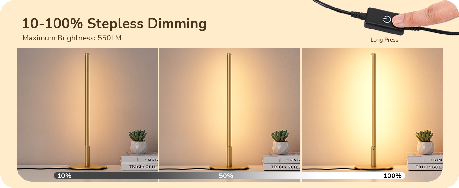 Stepless dimming table lamp