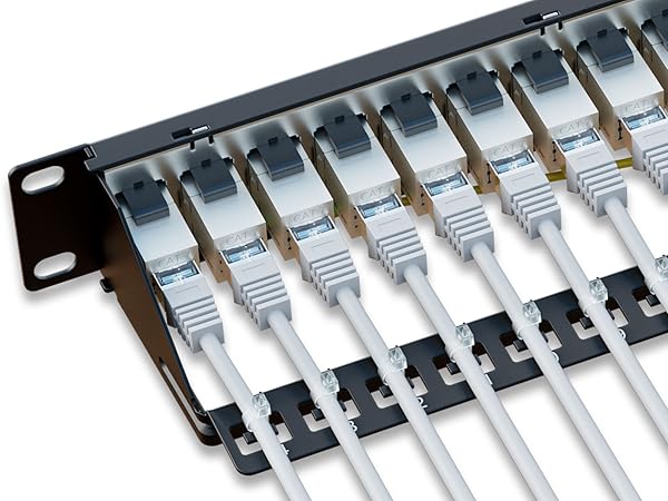 Through Coupler 1U Cat7 Patch Panel