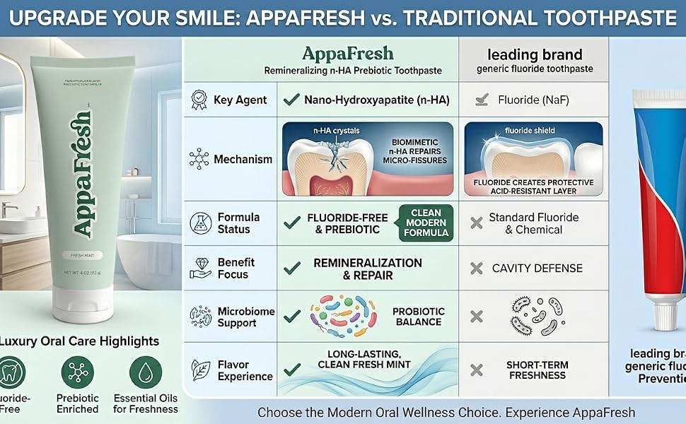 Fluoride Free Toothpaste - Hydroxyapatite Toothpaste 4oz for Enamel Repair